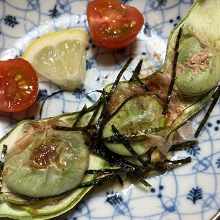 オシャレ居酒屋おつまみ風♪そら豆の和風オーブン焼き